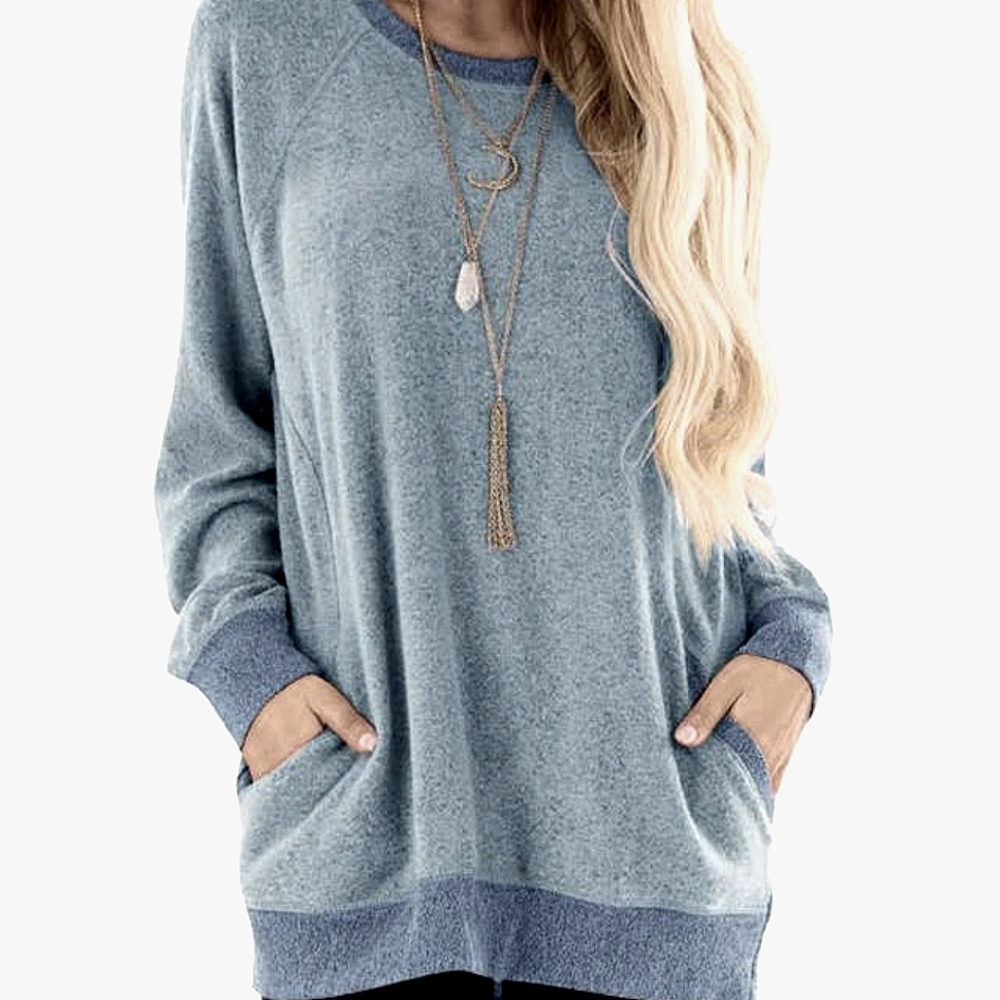 Heather Blue Tunic Top